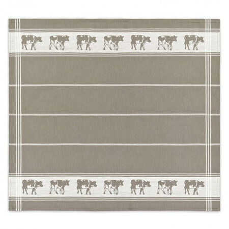 TEA Towel Cow Taupe DDDDD