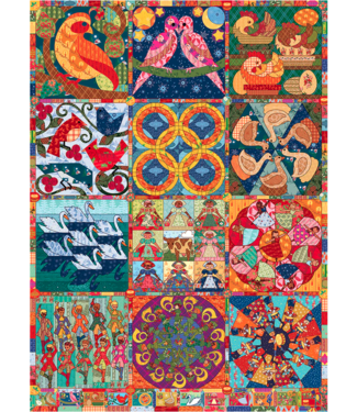 Twelve Days of Christmas Quilt Puzzle 1000pc