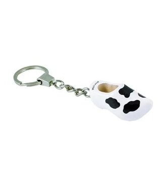 Cow Single Wooden Shoe Keychain