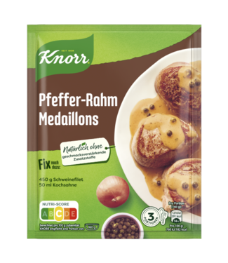 Knorr Pfeffer-Rahm Medaillons (Pepper Cream Medallions)