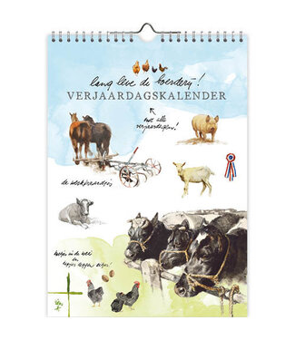 Rien Poortvliet Perpetual Birthday Calendar - Farm Life
