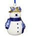 Snowman - Delft Blue  & Gold Christmas Ornament