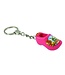 Pink Single Wooden Shoe Keychain