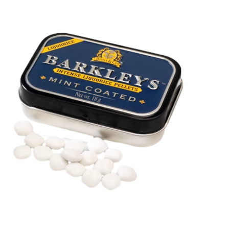 Barkleys Intense  Mint Coated Licorice Pellets 18g