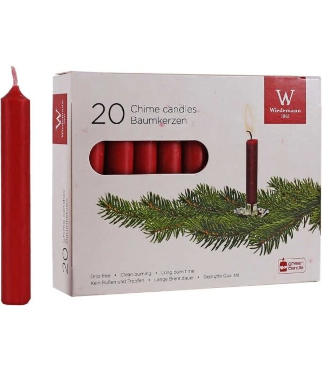 Wiedemann 20 Chime Candles Red