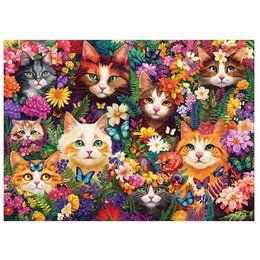 Blooming Whiskers Puzzle 1000pc