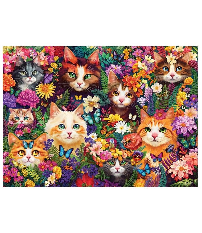 Blooming Whiskers Puzzle 1000pc