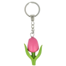 Pink Mini Tulip Keychain