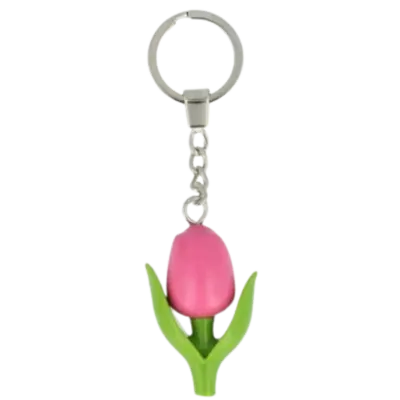 Pink Mini Tulip Keychain