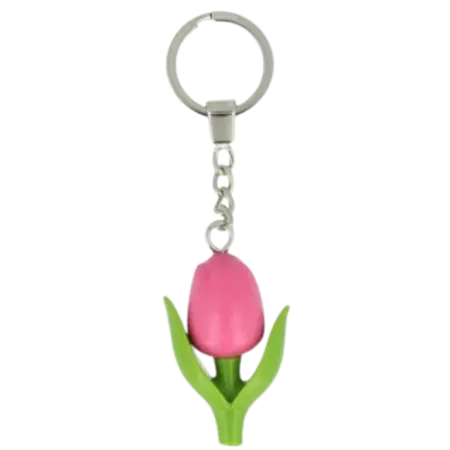 Pink Mini Tulip Keychain