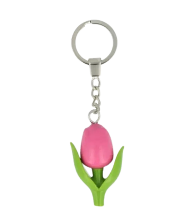 Pink Mini Tulip Keychain