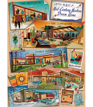 Mid- Century Modern Dream Home Puzzle 1000pc