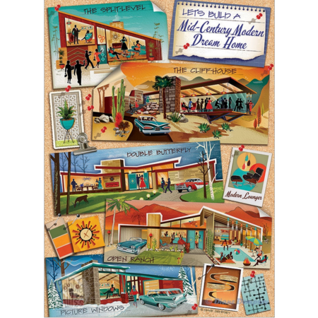 Mid- Century Modern Dream Home Puzzle 1000pc