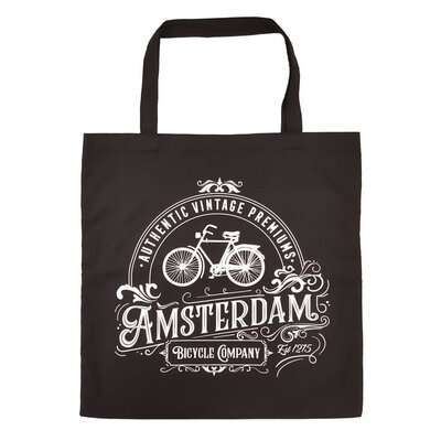 Amsterdam Bicycle Company Black Shopping Bag (Cotton)