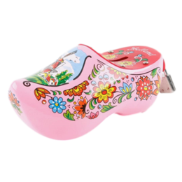 Pink Wooden Shoe Money Bank