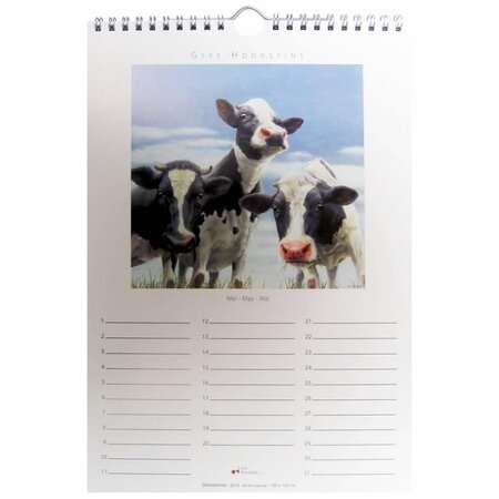 Dutch Cows Perpetual Birthday Calendar