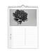 Black & White Flowers Perpetual Birthday Calendar