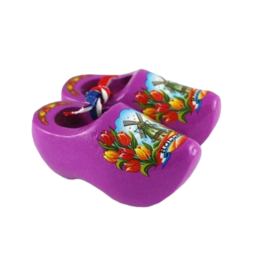 Purple Wooden Shoes 7cm