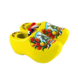 Yellow Wooden Shoes 7cm
