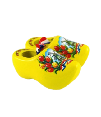 Yellow Wooden Shoes 7cm