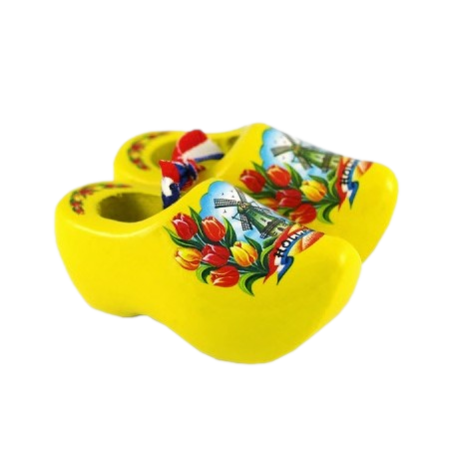 Yellow Wooden Shoes 7cm