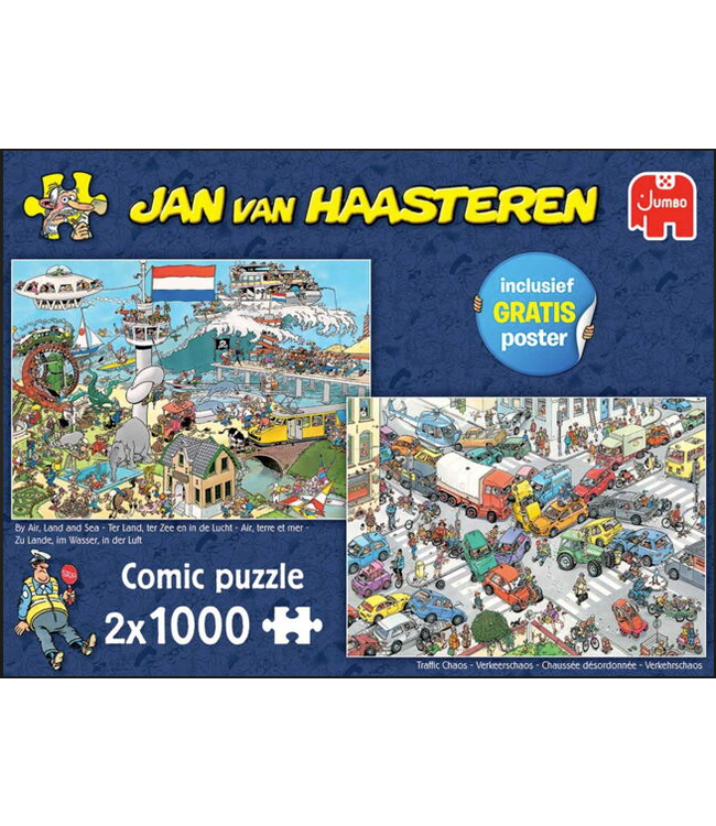 Traffic Chaos & By Air, Land & Sea Puzzle (2x1000pc) Puzzle
