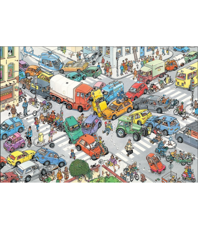 Traffic Chaos & By Air, Land & Sea Puzzle (2x1000pc) Puzzle