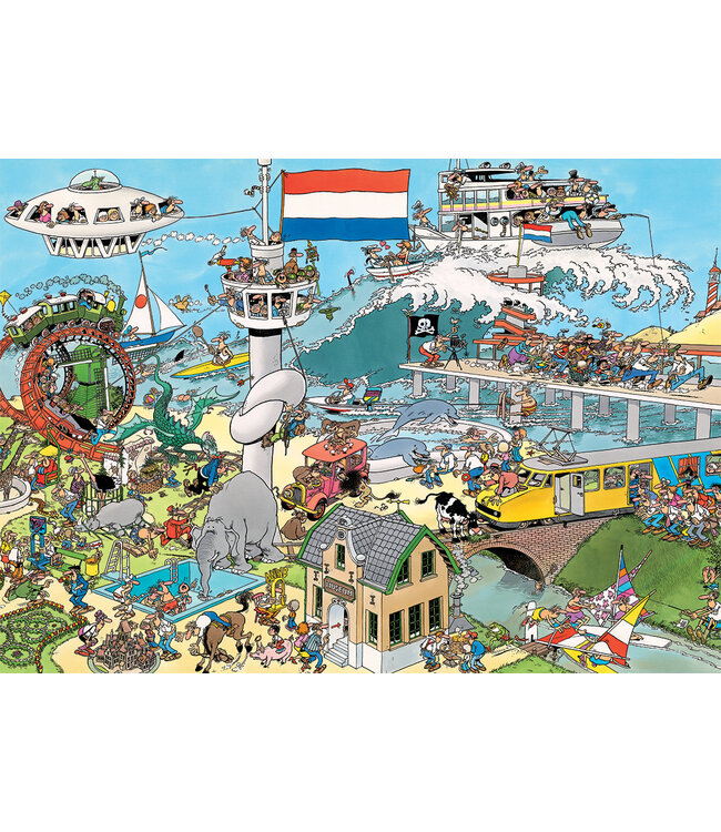 Traffic Chaos & By Air, Land & Sea Puzzle (2x1000pc) Puzzle