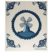 Delft Blue Windmill Swedish Cloth