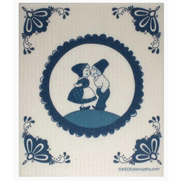 Delft Blue Kissing Couple Swedish Cloth