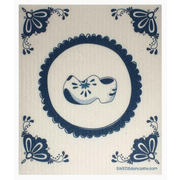Delft Blue Wooden Shoe Swedish Cloth