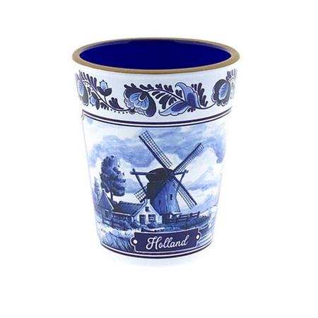 Delft Blue Holland Windmill Shot Glass