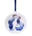 Mini Plate with Kissing Couple  Christmas Ornament 5.5cm