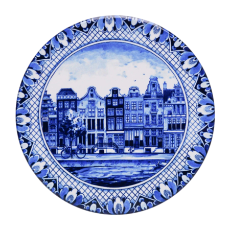 Heinen Delft Blue Canal Houses Trivet 18cm