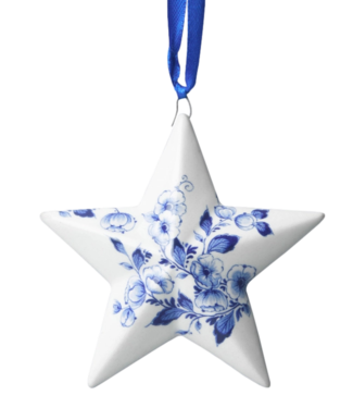 Star - Delft Blue Christmas Ornament 9cm
