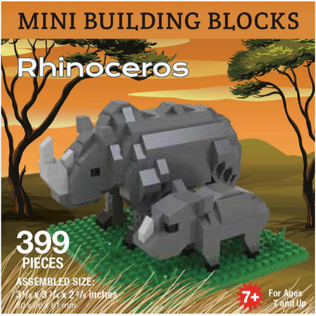 Rhinoceros- Mini Building Blocks