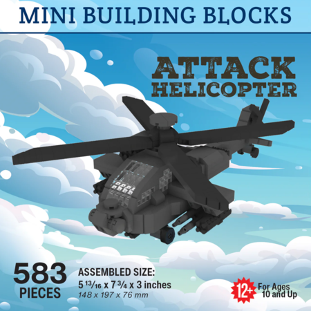 Attack Helicopter - Mini Building Blocks