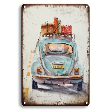 Vintage VW Bug Tin Sign