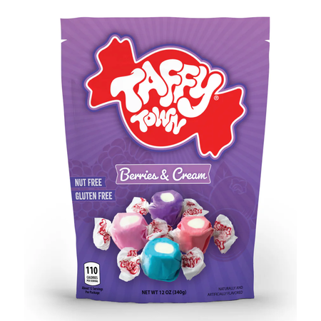 Taffy Town Salt Water Taffy Berries & Cream 340g