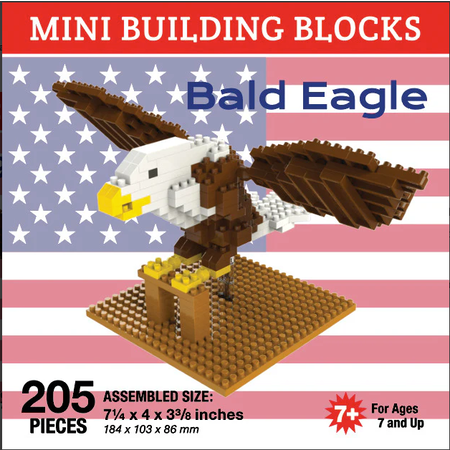 Eagle with American Flag - Mini Building Blocks