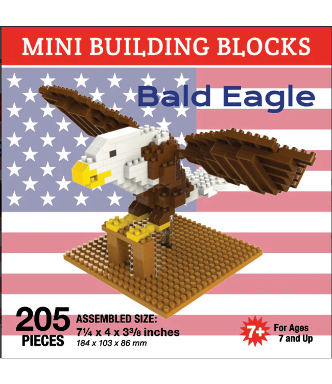 Eagle with American Flag - Mini Building Blocks
