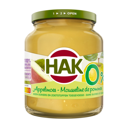 HAK Unsweetened Apple Sauce 370ml