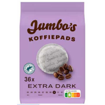 Jumbo Extra Dark Roast Coffee Pods 36 Count