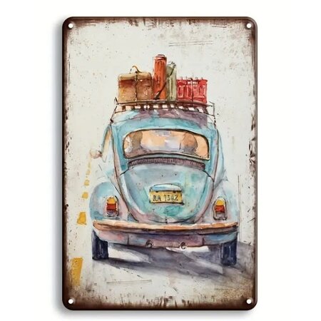 Vintage VW Bug Tin Sign
