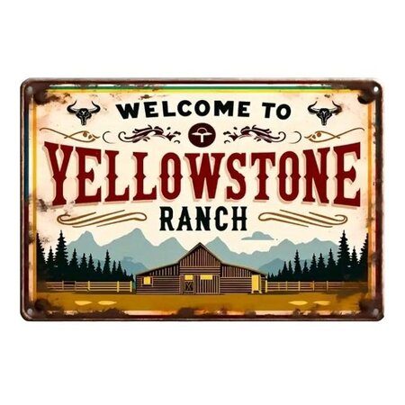 Vintage Yellowstone Tin Sign