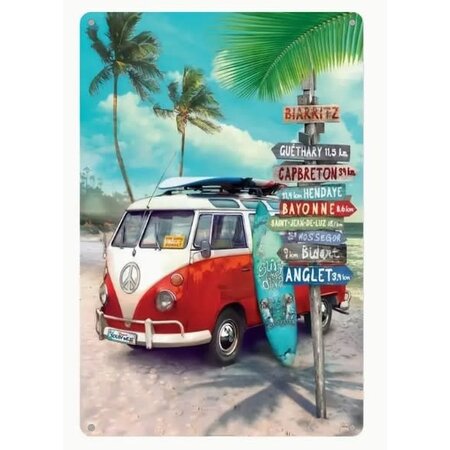 Vintage VW Bus Tin Sign
