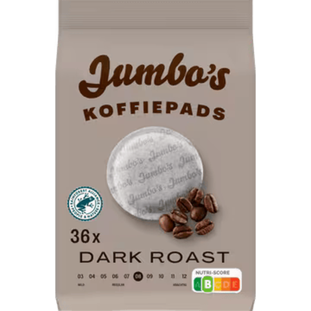 Jumbo Dark Roast Coffee Pods 36 Count