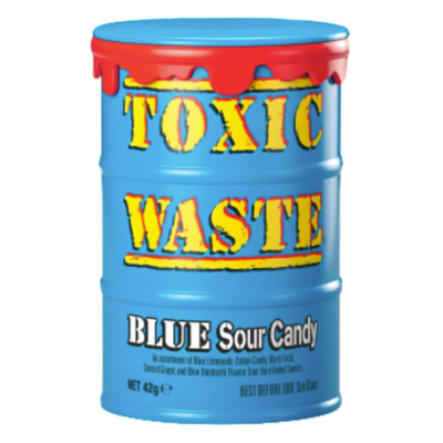 Toxic Waste Blue Sour Candy Drum