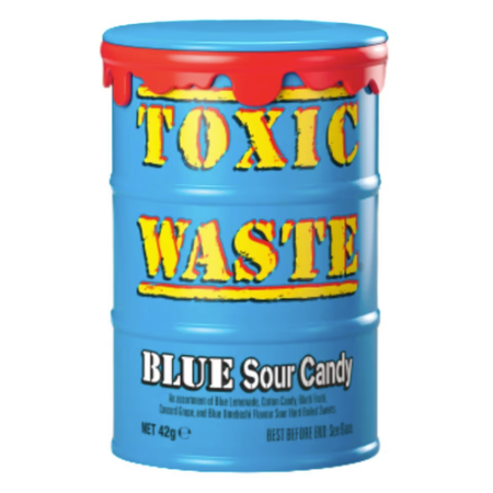 Toxic Waste Blue Sour Candy Drum