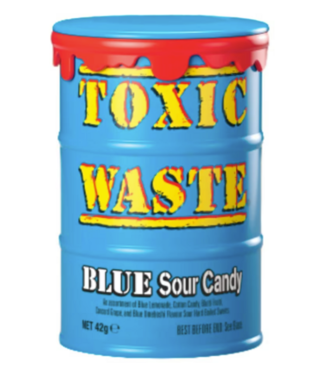 Toxic Waste Blue Sour Candy Drum
